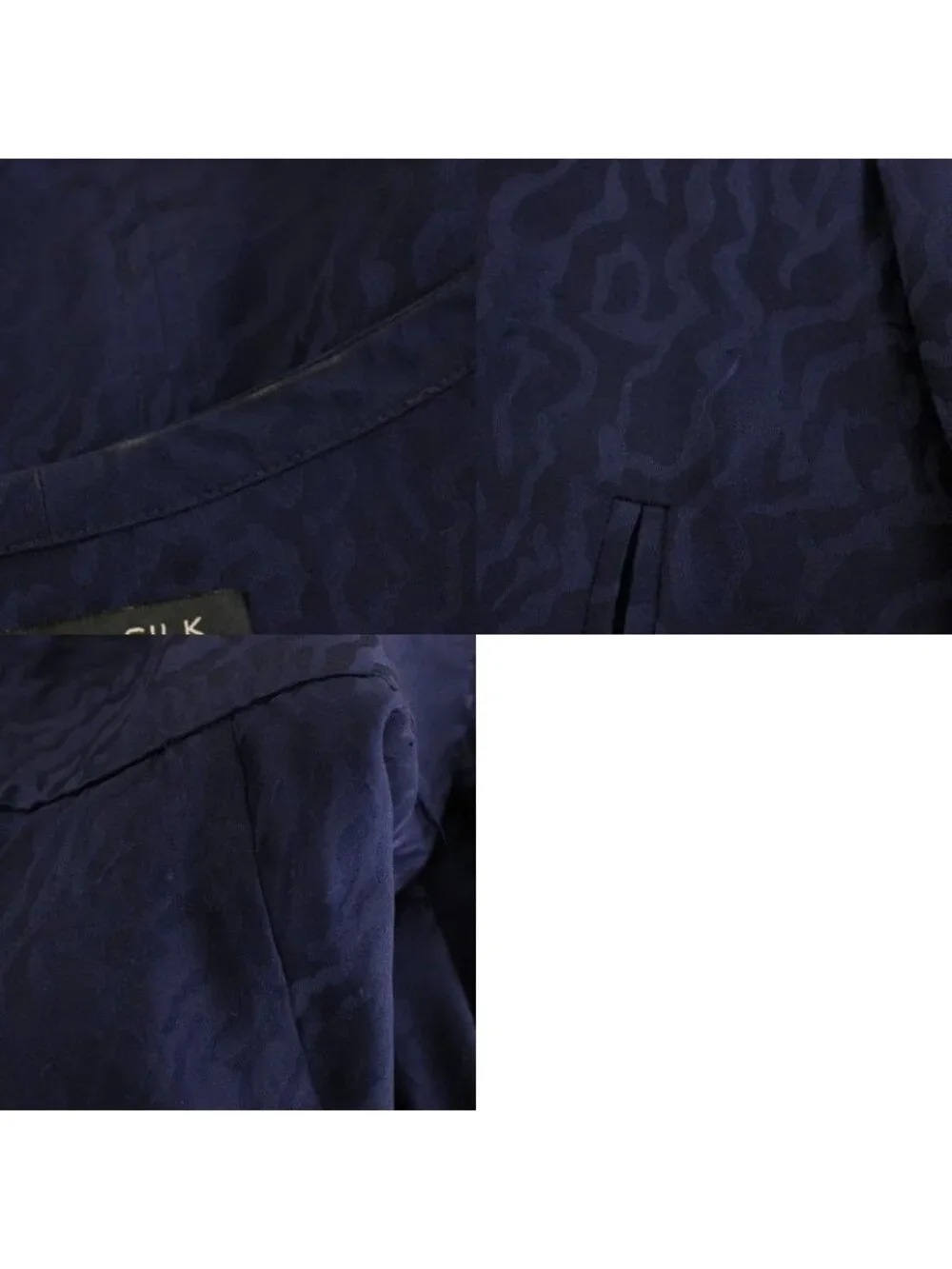 Balenciaga Silk Dress Knee Length Neck Half Sleeves Ribbon All Over Pattern 38